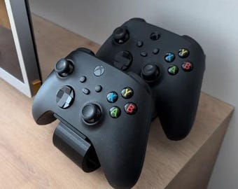 Dual Xbox Controller Stand | 3D Printed Gaming Controller Holder – Modern Desk Organizer for Xbox Series X, S & One | Gamer Room Decor