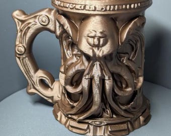 Cthulhu Dosenhalter Bierkrug STL - 3D druckbare 0,5 l & 12 Unzen Dose Gemütlicher, gotischer Tentakel Bierkrug für die Hausbar, Gaming Fantasy Decor - Instant!