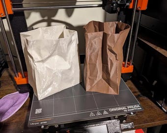 Taco Bell Bag Vase 3D Printed Art Sculpture | Funny Decor Piece | Crumpled Paper Bag Style Unique Modern Home Accent Digital 3D Print File