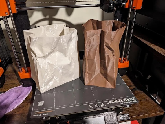 Taco Bell Bag Vase 3D Printed Art Sculpture | Funny Decor Piece | Crumpled Paper Bag Style Unique Modern Home Accent Digital 3D Print File