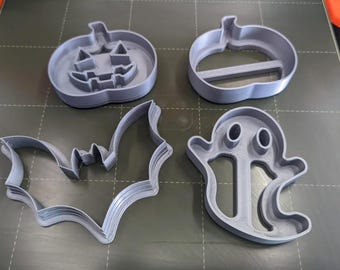 Halloween Cookie Cutter STL File – Ghost Pumpkin Bat Witch Hat Digital Download, Halloween Baking Tool, Spooky Cookie Cutter 3D Print