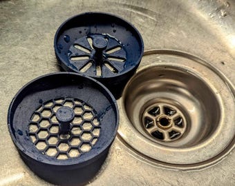 Sink Hole Cover 2 Different Models | Kitchen and Bathroom Sink Filter | Anti-Clogging Strainer | Durable 3D Printed Accessory