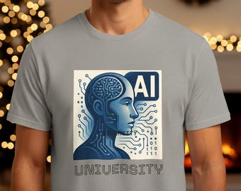 AI-grafik-T-shirt: Tech-studentgåva, nördmode-T-shirt