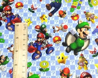 Classic Game Fabric Retro Japan Arcade Games Fabric Cotton Fabric Mario Fabric Nintendo  DIY Fabric Handmade mkaterial, Sold by half yard