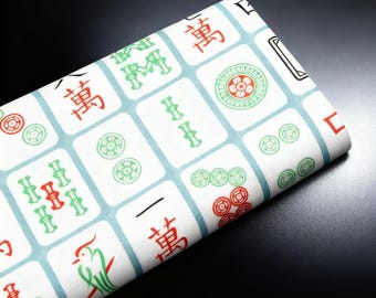 Classic Game Fabric mahjong tiles Games Fabric Cotton Fabric By The Half Yard DIY Fabric Handmade mkaterial, Sold by half yard