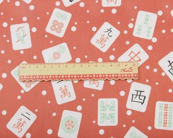 Classic Game Fabric mahjong tiles Games Fabric Cotton Fabric By The Half Yard DIY Fabric Handmade mkaterial, Sold by half yard