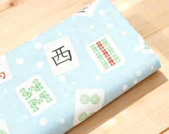 Classic Game Fabric mahjong tiles Games Fabric Cotton Fabric By The Half Yard DIY Fabric Handmade mkaterial, Sold by half yard