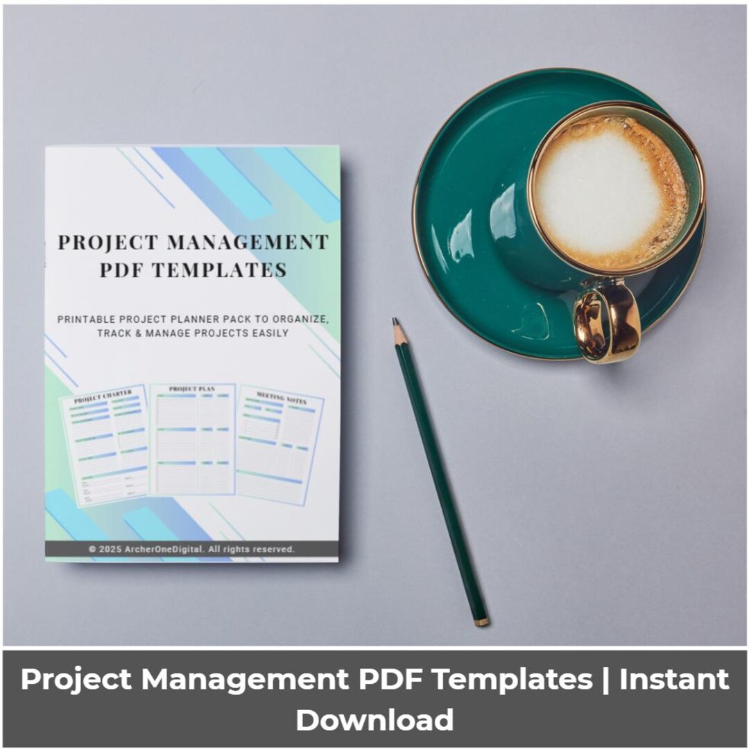 Project Management PDF Templates | Instant Download Printable Project ...