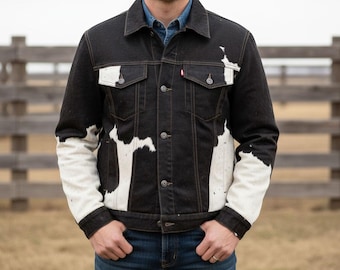 Giacca da uomo in vera pelle di vacchetta, cappotto da rodeo western in vera pelle naturale