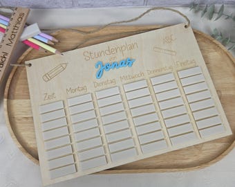 Back-to-school gifts, school planners, timetables, wipeable timetables, personalized timetables, gifts for schoolchildren