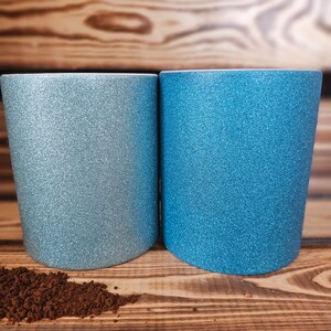 Variation Glitzertasse hellblau und blau