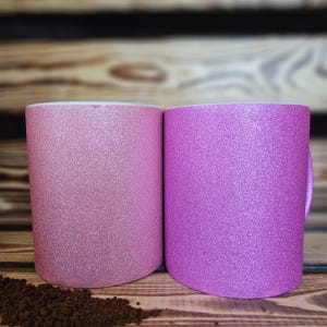 Variation Glitzertasse rosa und lila/pink