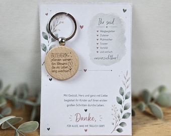 Gift for a kindergarten teacher, engraved keychain, kindergarten teacher with heart, gift for a kindergarten teacher, thank you to a kindergarten teacher