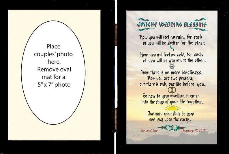Personalized Apache Wedding Gift In A Double Frame For Added Etsy