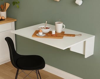 Multifunctional Foldable Wall Mounted Table, Dining Table for Small Spaces. Fold Down Table, Folding Kitchen Table, Murphy Table