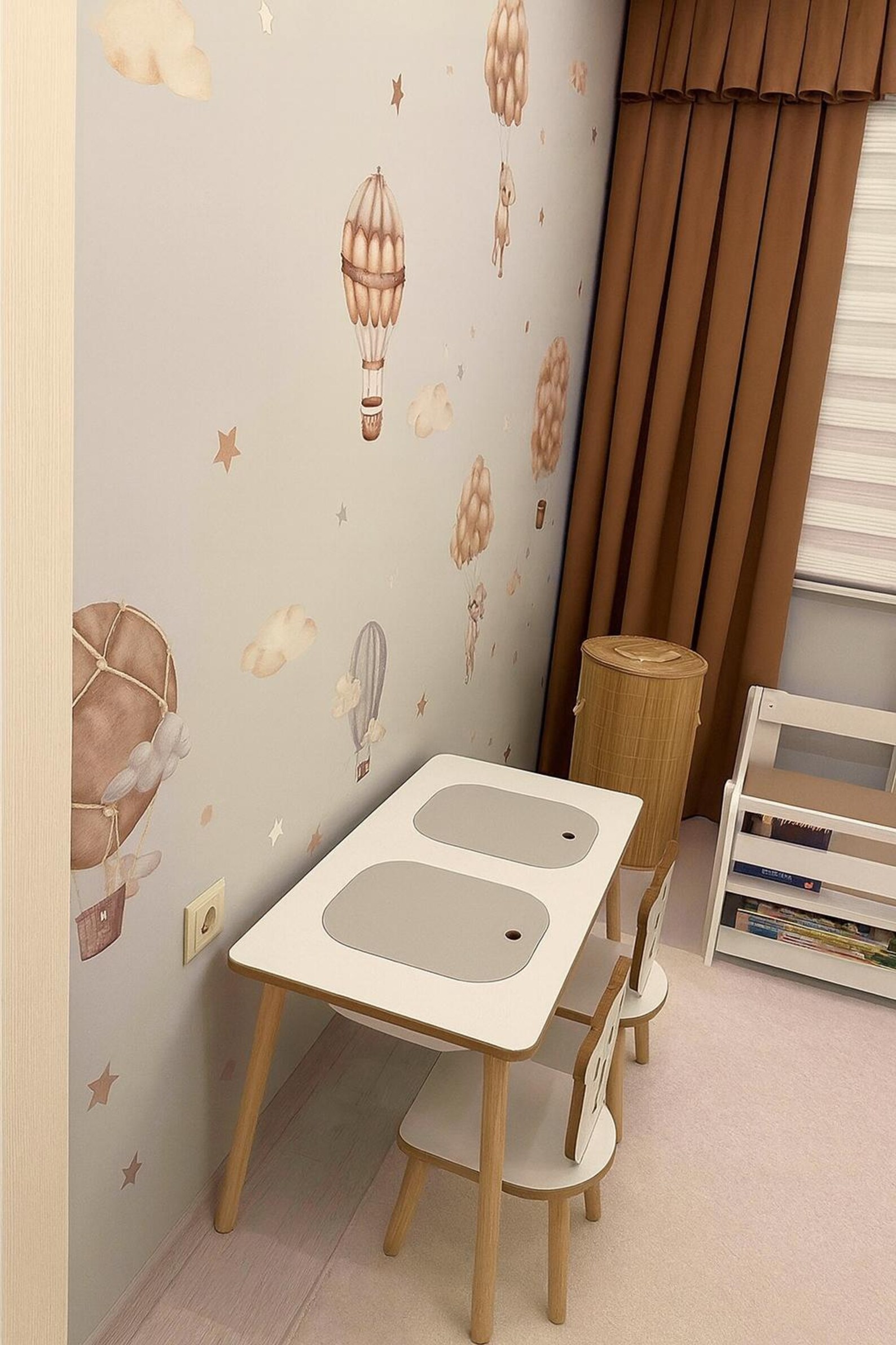 Montessori Kids Table and Chair Set | Wooden Toddler Desk and Chair ...