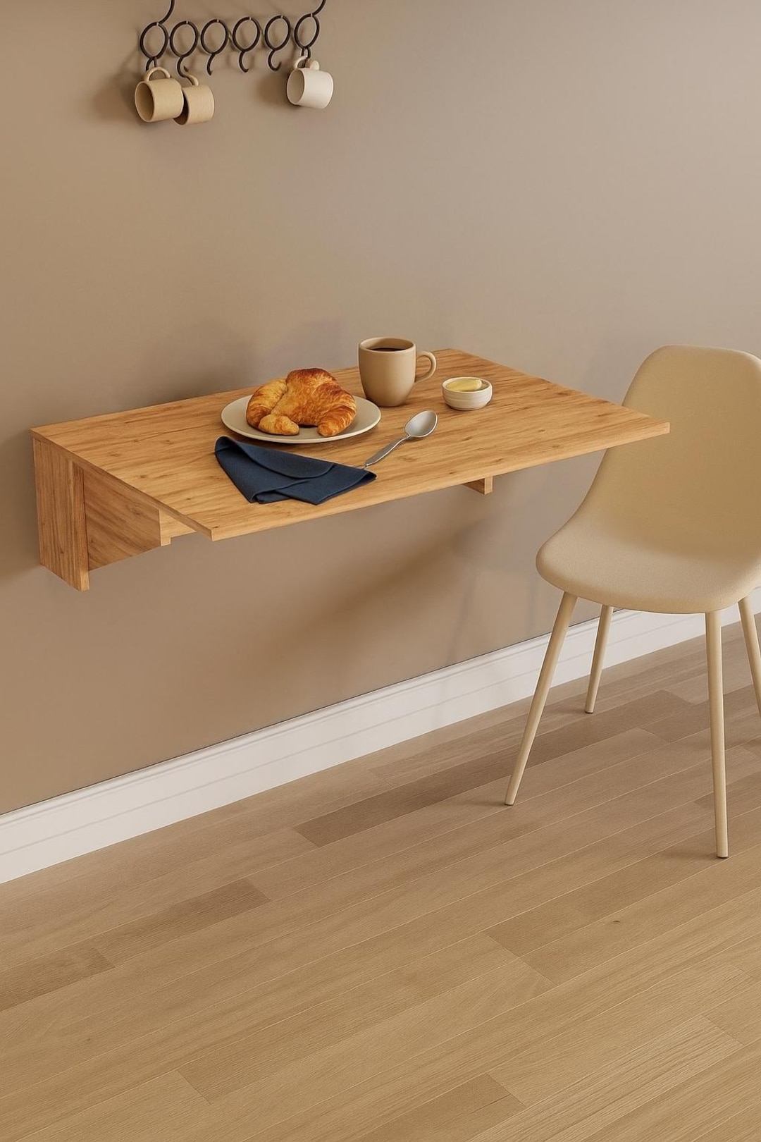 Wall Mounted Foldable Table, Space Saving Dining Table, Small Apartment ...