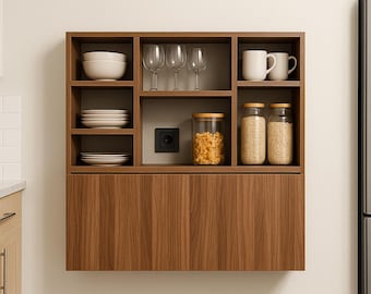 Wall Mounted Table with Shelves, Foldable Wall Table for Small Spaces, Narrow Space Kitchen Table