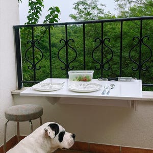 Minimalist Table for Small Kitchen, Wall Mounted Space Saving Table, Folding Wall Table, Foldable Kitchen Table