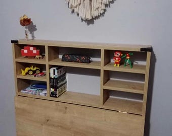 Multifunctional Foldable Wall Desk with Shelves | Space Saving Table for Kitchen & Office