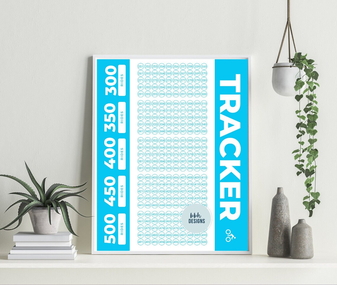 500 Bike Rides Tracker Cycling Exercise Goal Happy Planner Etsy