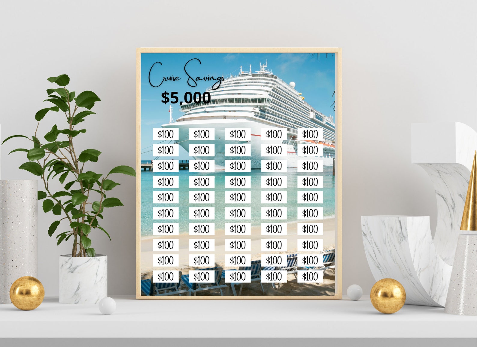 5k Cruise Savings Tracker Printable Savings Goal Vacation - Etsy 日本