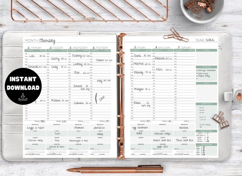 Hair Stylist Nail Tech Makeup Artist Weekly Hourly Etsy