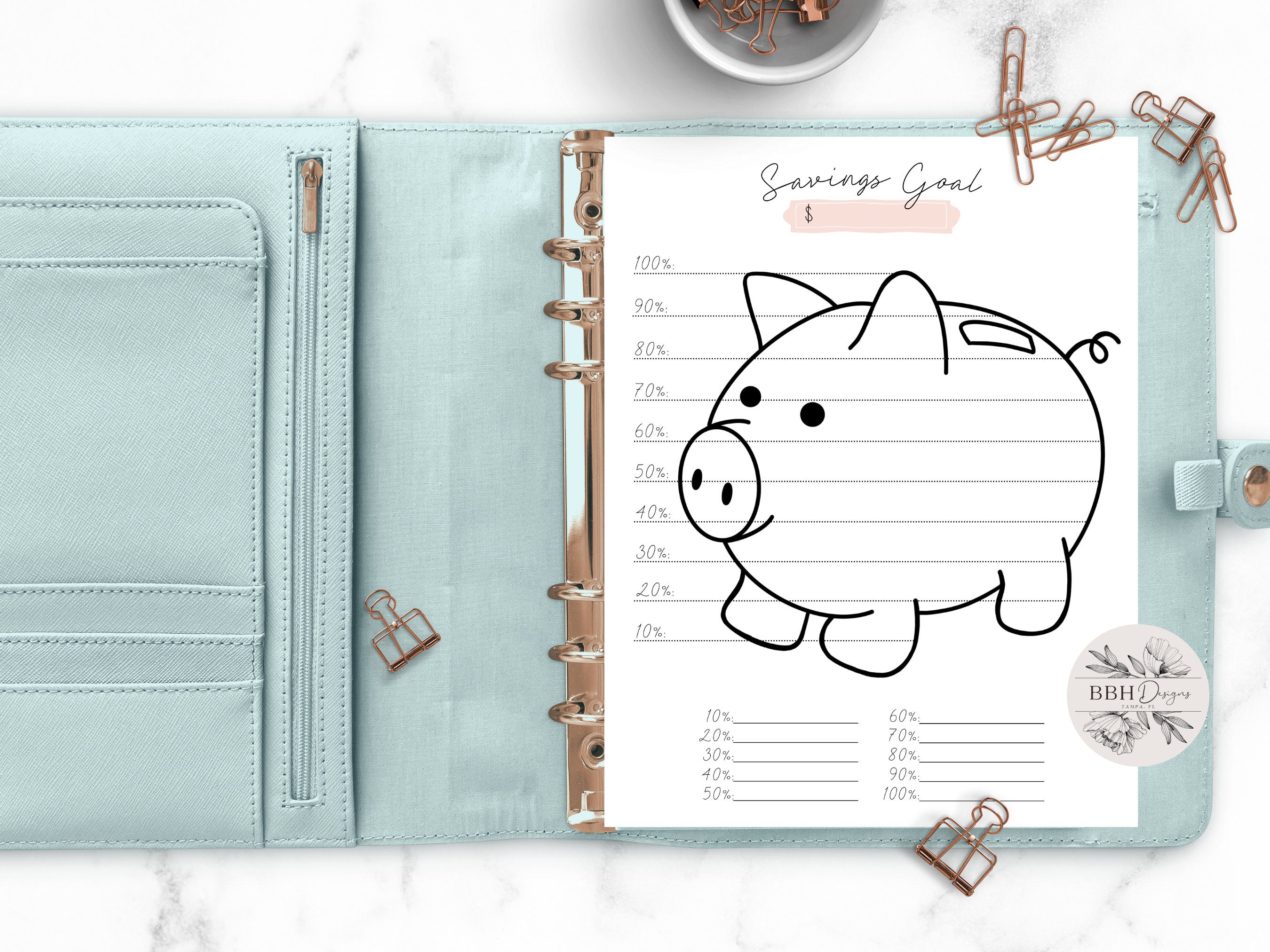 Piggy Bank Savings Tracker, Printable, Savings Goal, Savings Challenge ...