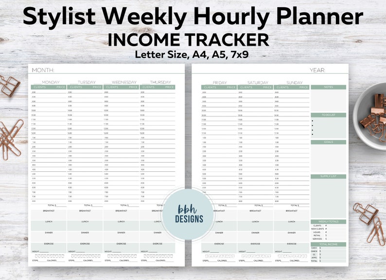 Hair Stylist Nail Tech Makeup Artist Weekly Hourly Etsy