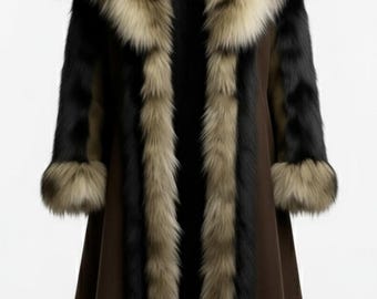 Handmade Medieval Fur Coat, Viking Warrior Costume, Renaissance Fair Cloak,Pagan Ritual Wear, Historical Reenactment Coat