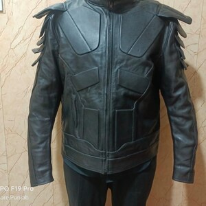 Handmade Black Leather Cyberpunk Armor Suit,Festival Cosplay Outfit, Gothic Rave Wear, Steampunk Costume, LARP Armor, Alternative Fashion image 3