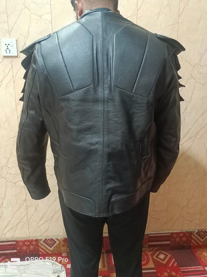 Handmade Black Leather Cyberpunk Armor Suit,Festival Cosplay Outfit, Gothic Rave Wear, Steampunk Costume, LARP Armor, Alternative Fashion image 4