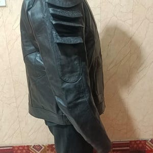 Handmade Black Leather Cyberpunk Armor Suit,Festival Cosplay Outfit, Gothic Rave Wear, Steampunk Costume, LARP Armor, Alternative Fashion image 5