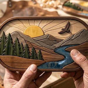 Forest Intarsia Pattern Nature Harmony Intarsia Pattern PDF, Scroll Saw Woodworking Plan ...