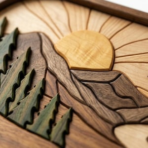 Forest Intarsia Pattern Nature Harmony Intarsia Pattern PDF, Scroll Saw Woodworking Plan ...