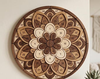 Mandala Intarsia Pattern PDF, Scroll Saw Woodworking Plan, Boho Wall Art Template, Easy Wooden Mandala DIY, Digital Download