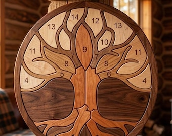 Tree of Life Intarsia Pattern PDF, Scroll Saw Template, Celtic Wood Wall Art Plan, Mandala DIY Woodworking Pattern