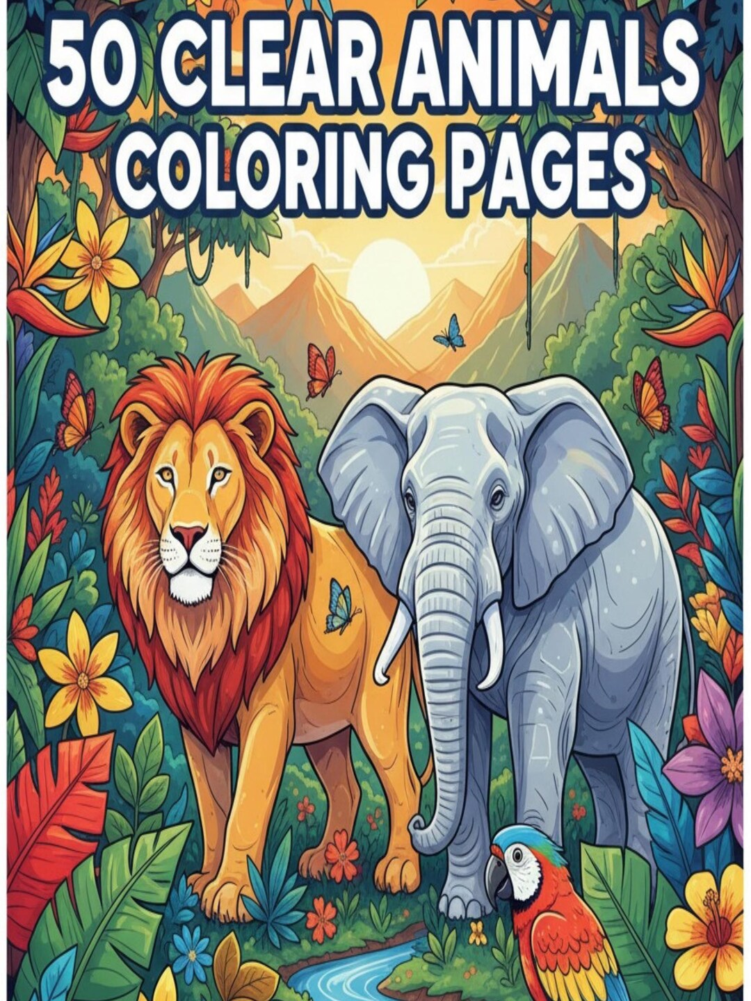 50 Cute Baby Animal Coloring Pages – Printable PDF Coloring Book - Etsy
