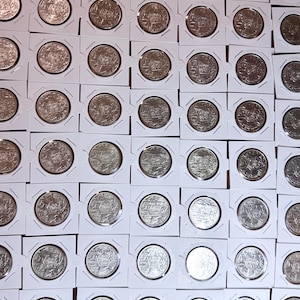1966 Australian 50 Cent Coin: Silver Round, Uncirculated Gem in 2x2 ...