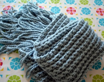 CROCHET PATTERN PDF - Bulky Crochet Ribbed Scarf -- Free Shipping - Instant Download