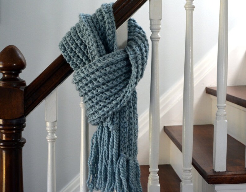 CROCHET PATTERN PDF - Bulky Crochet Ribbed Scarf -- Free Shipping ...