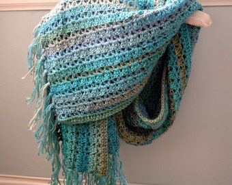 CROCHET PATTERN PDF - Serentiy Shawl -- Free Shipping - Instant Download