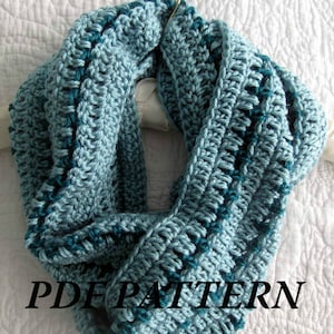 CROCHET PATTERN PDF Striped Crochet Cowl / Infinity Scarf - Etsy