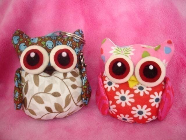 Fabric Owl Sewing Pattern: Stuffed Toy Keychain (PDF Digital Download)