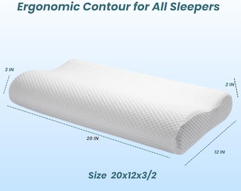 Ergonomic Contour Memory Foam Pillow Neck Support Orthopedic Sleeping Pillow