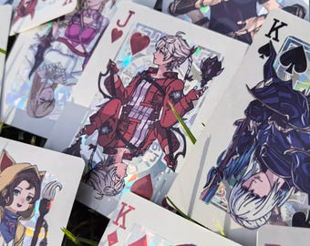 Karty do gry FFXIV Scions of the Seventh Dawn Fanmade Standard i talia holograficzna FFXIV Kolekcjonerski prezent