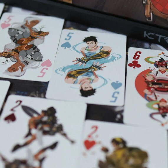 Overwatch Collectible Playing Cards D.Va Zarya Reaper Tank Lucio Ashe Neon Overwatch Gifts Silver Foil Black Core Texture