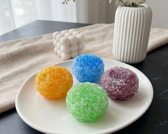 ASMR Slushie Crunch Stress Ball, 6cm TPR Jelly Squeeze Toy, Crispy Sound Fidget Toy for Anxiety Relief, Sensory Squishy Toy, Gift for Kids