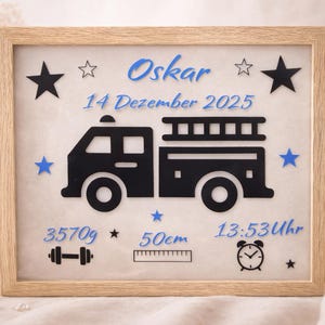 Luce notturna a LED personalizzata per neonati | Annuncio di nascita con nome e dettagli | Regalo di battesimo | Decorazione per la cameretta con luce