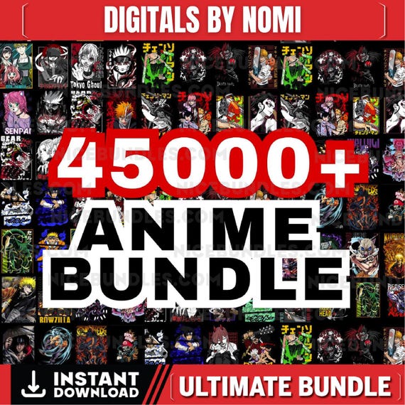 45,000+ Collection Animes Bundle Png Pack with CLEAR Background, Perfect for Print on Demand,T-Shirt Hoddies Anime PNG, Anime SVG, Mega Pack